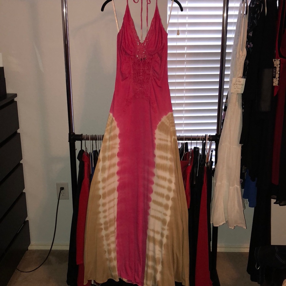 Sky Brand Maxi Dress Hot Pink size L BNWT